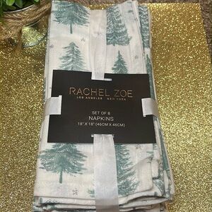 Rachel Zoe Christmas Brand New Set Of 8 Napkins